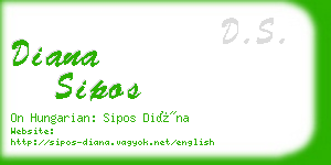 diana sipos business card